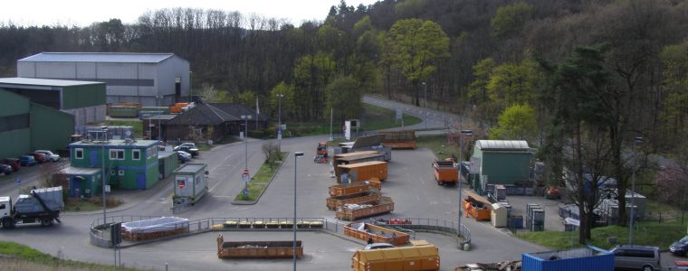 Blick auf den Wertstoffhof in Alt-Golm